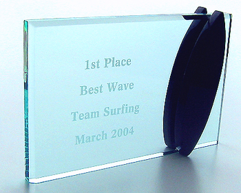 Jade Acrylic Surfing Trophy